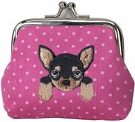 🐾 embroidered chihuahua puppy buckle wallet: boys' wallets & money organizers logo