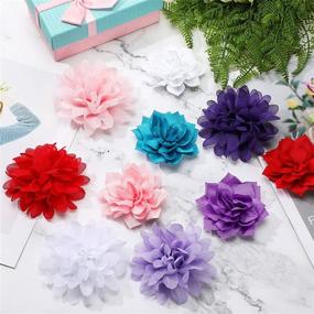 img 2 attached to 🌸 Vibrant 10-Piece Multicolored Dog Collar Flower Set: Stylish Pet Flower Bow Ties & Charms for Puppy Collars, Cat Grooming Accessories