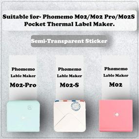 img 2 attached to Phomemo Semi Transparent Sticker Thermal Bluetooth