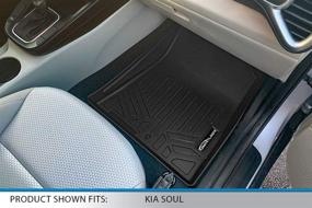 img 2 attached to Custom Fit Floor Mats: SMARTLINER 1st Row Liner Set for 2020-2021 Kia Soul - Black