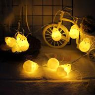 🐣 hacaso warm white led cute little chicken string lights (3m) - battery operated decoration for party, xmas tree, hanging ornaments логотип