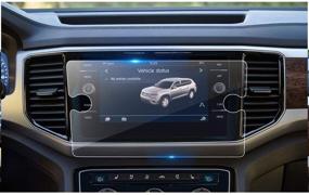 img 4 attached to 🚗 Защитное стекло высокой четкости для сенсорного экрана Volkswagen Atlas 2018-2021 | Wonderfulhz | твердость 9H | антицарапающее | защитное стекло для сенсорного экрана VW Touch Screen Car Display Navigation Screen Protector