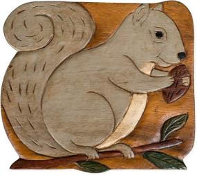 img 2 attached to Squirrel Design Carved Hardwood Decorative