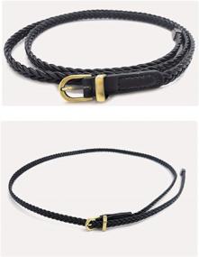 img 3 attached to Women Leather Knitted Design Fashion Women's Accessories for Belts