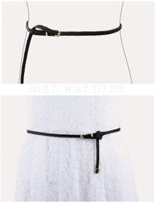 img 2 attached to Women Leather Knitted Design Fashion Women's Accessories for Belts