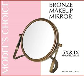 img 1 attached to 🌟 Enhance Your Glam Game with Model's Choice MC113 Magnification Mirror in Stunning Bronze - 5.75 Inches