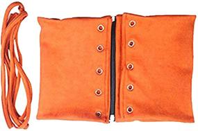 img 4 attached to 👗 Women's Wide Band Self Tie Vintage Suede Wrap Around Corset Belt for Perfect Waist Definition