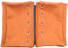 img 2 attached to 👗 Women's Wide Band Self Tie Vintage Suede Wrap Around Corset Belt for Perfect Waist Definition