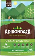 🐶 premium usa-made adirondack dog food: limited ingredient grain-free formulas for all life stages - turkey, whitefish, small breed, and weight management options logo