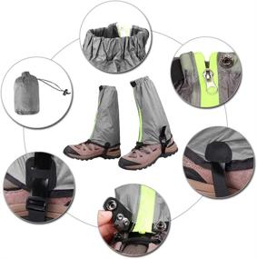 img 1 attached to 🏔️ KRATARC Outdoor Waterproof Leg Gaiter Snow Boot Gaiters - Adjustable, Lightweight, Ideal for Climbing, Hiking, Walking, Hunting