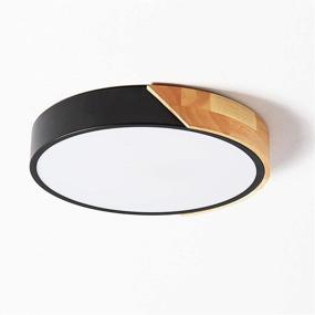 img 4 attached to 💡 LuFun LED Ceiling Lights - 12 Inch Round Flush Mount Fixture, Black Modern Design, 30W, 6500K Cool White