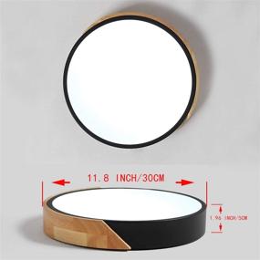 img 3 attached to 💡 LuFun LED Ceiling Lights - 12 Inch Round Flush Mount Fixture, Black Modern Design, 30W, 6500K Cool White