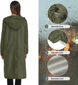 img 1 attached to SaphiRose Waterproof Lightweight Raincoat Windbreaker Women's Clothing and Coats, Jackets & Vests