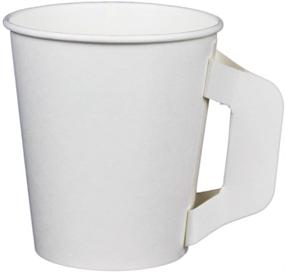 img 4 attached to Versatile and Convenient Hot Beverage Cup with Handle for Coffee, Tea, Water, Shots, Wheat Grass, Samples - 50ct 6oz