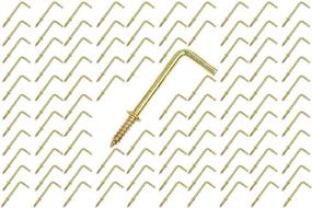 img 4 attached to Enhance Your Photo Frames with FGen 100pcs L Type Copper Plated Right Angle Hooks