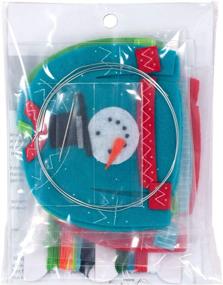 img 3 attached to 🎄 Dimensions Needlecrafts Felt Applique Christmas Sweater Ornament Craft Kit, 3-Piece Set - Create Festive DIY Holiday Decorations!