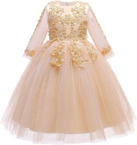 img 4 attached to 👸 Princess Pageant Sequined Bridesmaid Communion Girls' Apparel