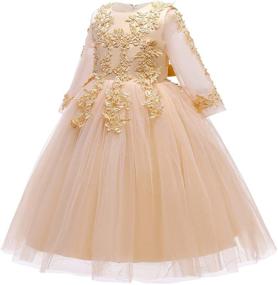 img 3 attached to 👸 Princess Pageant Sequined Bridesmaid Communion Girls' Apparel