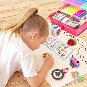 img 1 attached to Colorful 5mm Fuse Beads Kit: 20000+ Pcs in 25 Colors with 66 Patterns - Perfect Art Crafts & Birthday Gifts for 5-9 Year Olds