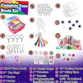img 3 attached to Colorful 5mm Fuse Beads Kit: 20000+ Pcs in 25 Colors with 66 Patterns - Perfect Art Crafts & Birthday Gifts for 5-9 Year Olds