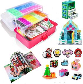 img 4 attached to Colorful 5mm Fuse Beads Kit: 20000+ Pcs in 25 Colors with 66 Patterns - Perfect Art Crafts & Birthday Gifts for 5-9 Year Olds