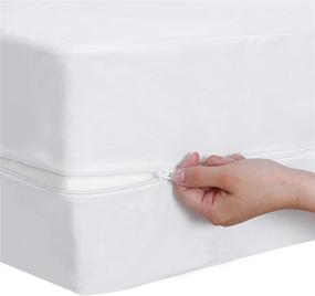 img 4 attached to 🛏️ Ultimate Twin Protection: Zippered Waterproof Mattress Protector & Encasement Set - Complete Twin Mattress Cover with 6-Side Waterproof Barrier and Box Spring Encasement