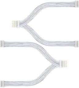 img 4 attached to 🔌 Philips Hue Lightstrip Plus Гибкий разветвительный кабель, 2 шт. (0.4фт/12см, белый)