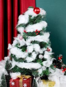 img 3 attached to 🎄 Riakrum Christmas Fake Snow: Indoor Artificial Fluffy Snow Blanket for Festive Decor, Tree, Table & More