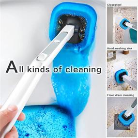 img 1 attached to 🧻 Joyhands Toilet Wand: Disposable Brush, Cleaning System with Strong Handle, Tight Clamping Head, and 20 Refill Heads