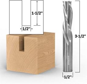 img 2 attached to 🔩 Yonico 36360-SC Downcut Spiral Router Bit - Solid Carbide, 1/2-Inch Diameter - Low Helix End Mill for CNC Machines