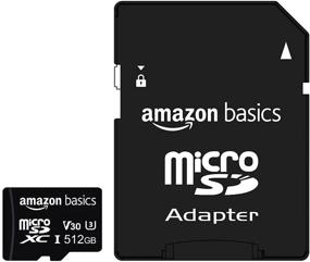 img 4 attached to 💾 Amazon Basics 512GB microSDXC Memory Card with Full Size Adapter - A2, U3, 100 MB/s Read Speed