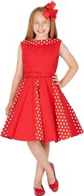 img 2 attached to Adorable BlackButterfly Kids 'Alexia' Vintage Polka Dot 50's Girls Dress: Timeless Style for Fashionable Little Ones