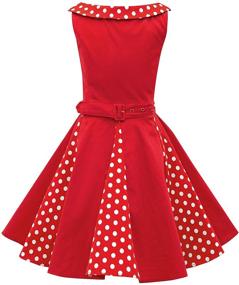 img 4 attached to Adorable BlackButterfly Kids 'Alexia' Vintage Polka Dot 50's Girls Dress: Timeless Style for Fashionable Little Ones