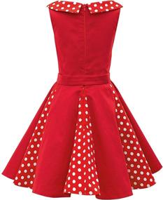 img 3 attached to Adorable BlackButterfly Kids 'Alexia' Vintage Polka Dot 50's Girls Dress: Timeless Style for Fashionable Little Ones