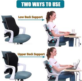 img 3 attached to Memory Foam Lumbar Support Pillow for Office Chair, Car, Computer, Gaming Chair, Recliner - Back Pain Relief, Improved Posture with Double Adjustable Straps and Mesh Cover