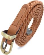 teeyee women belt woven leather women's accessories and belts logo