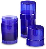 blue round deodorant container refillable logo