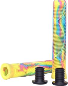 img 4 attached to 🚲 CREDO STREET Handlebar Grips - Flangeless Longneck Grips 125MM/145MM/165MM, Ideal for Pro Stunt Scooters, BMX Bikes, and Soft Bicycles - Comes with End Plugs. Choose from a Range of Vibrant Colors.