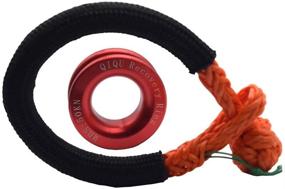 img 4 attached to QIQU Recovery Ring Kits for ATV UTV SUV Truck | Soft Shackle Compatible (5T, Red)