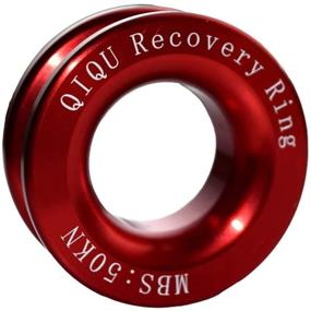 img 3 attached to QIQU Recovery Ring Kits for ATV UTV SUV Truck | Soft Shackle Compatible (5T, Red)