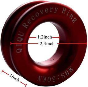 img 2 attached to QIQU Recovery Ring Kits for ATV UTV SUV Truck | Soft Shackle Compatible (5T, Red)