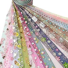 img 1 attached to 🎀 Chenkou Craft Random 20 Yards 1" 25MM Mix Lots Spring Summer Organza Ribbon Assorted Dots Bow Flower Love Heart Rose - Vibrant & Versatile Decorative Ribbon Collection