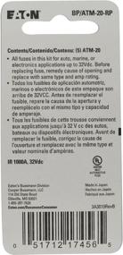 img 3 attached to Bussmann BP ATM 20 RP Automotive Non Indicating Fuse: Reliable Performance for Automotive Circuit Protection