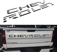 🚀 glaaper 3d raised tailgate insert letters rear emblems, plastic inserts with 3m adhesive backing - upgraded replacement for 2019 2020 2021 silveradoo, black american flag design logo