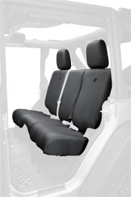 img 1 attached to 🔝 Top-rated Bestop 2928435 Black Diamond Rear Seat Covers for Jeep Wrangler Unlimited (2013-2018) - Premium Fit for Factory Rear Seats