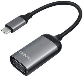 img 3 attached to TWOPAN USB C Hub - адаптер типа-C с VGA и алюминиевым корпусом для MacBook Pro, монитора, проектора, ноутбука Yoga, Chromebook - улучшение подключения!