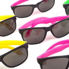 img 1 attached to 🕶️ Neliblu 30-Pack Neon Kids Sunglasses with UV Protection - Party Favors and Bulk Pool Party Fillers - Goody Bag Fillers, Beach Party Favors, Bulk Party Pack