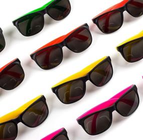 img 2 attached to 🕶️ Neliblu 30-Pack Neon Kids Sunglasses with UV Protection - Party Favors and Bulk Pool Party Fillers - Goody Bag Fillers, Beach Party Favors, Bulk Party Pack