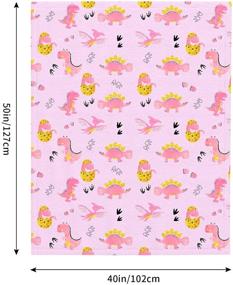 img 1 attached to Tailms Cute Animal Kids Blanket - Pink Dinosaur Print for Boys and Girls | Soft Flannel Throw Blanket for Sofa, Chair, Bed, Office, Camping | 50x40 Inches