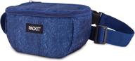 🧊 stay cool on the go with packit freezable 3-in-1 waistpack, navy heather logo